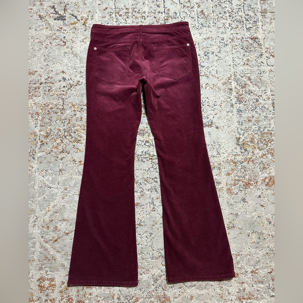 Anthropologie Pilcro Icon Flare Corduroy Pants Jeans Flared Wine size 28 - Picture 13 of 14